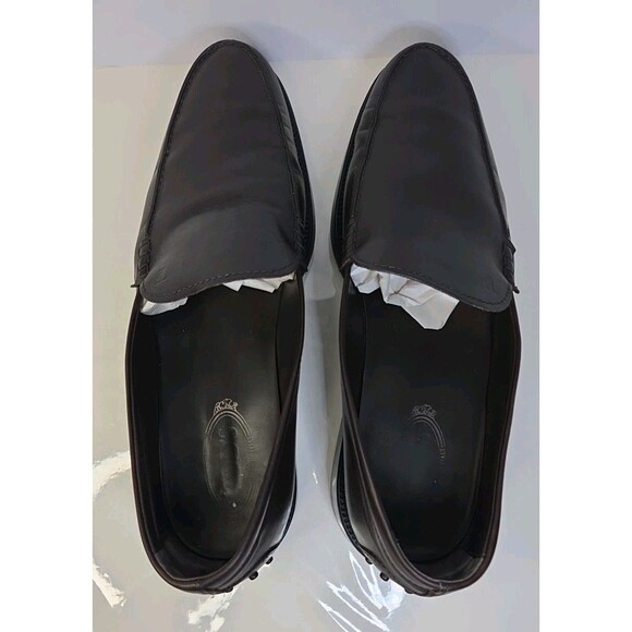 TOD’S Leather Slip-on Loafers Burgundy Oxblood Sz 11.5 Made In Italy, MSRP $700+ - Picture 6 of 16